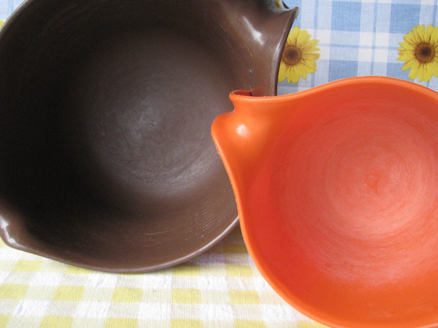 Vintage Batter Bowls Mixing Bowls Handle Rubbermaid Orange