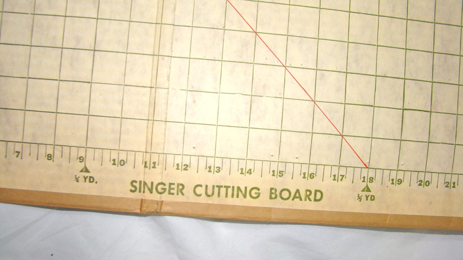 Vintage Fabric Cutting Board. Pattern Cutting Mat. Sewing
