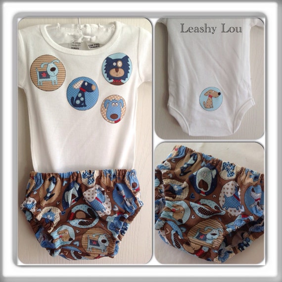 Items similar to Sz 00 3-6 months onesie and nappy cover set on Etsy