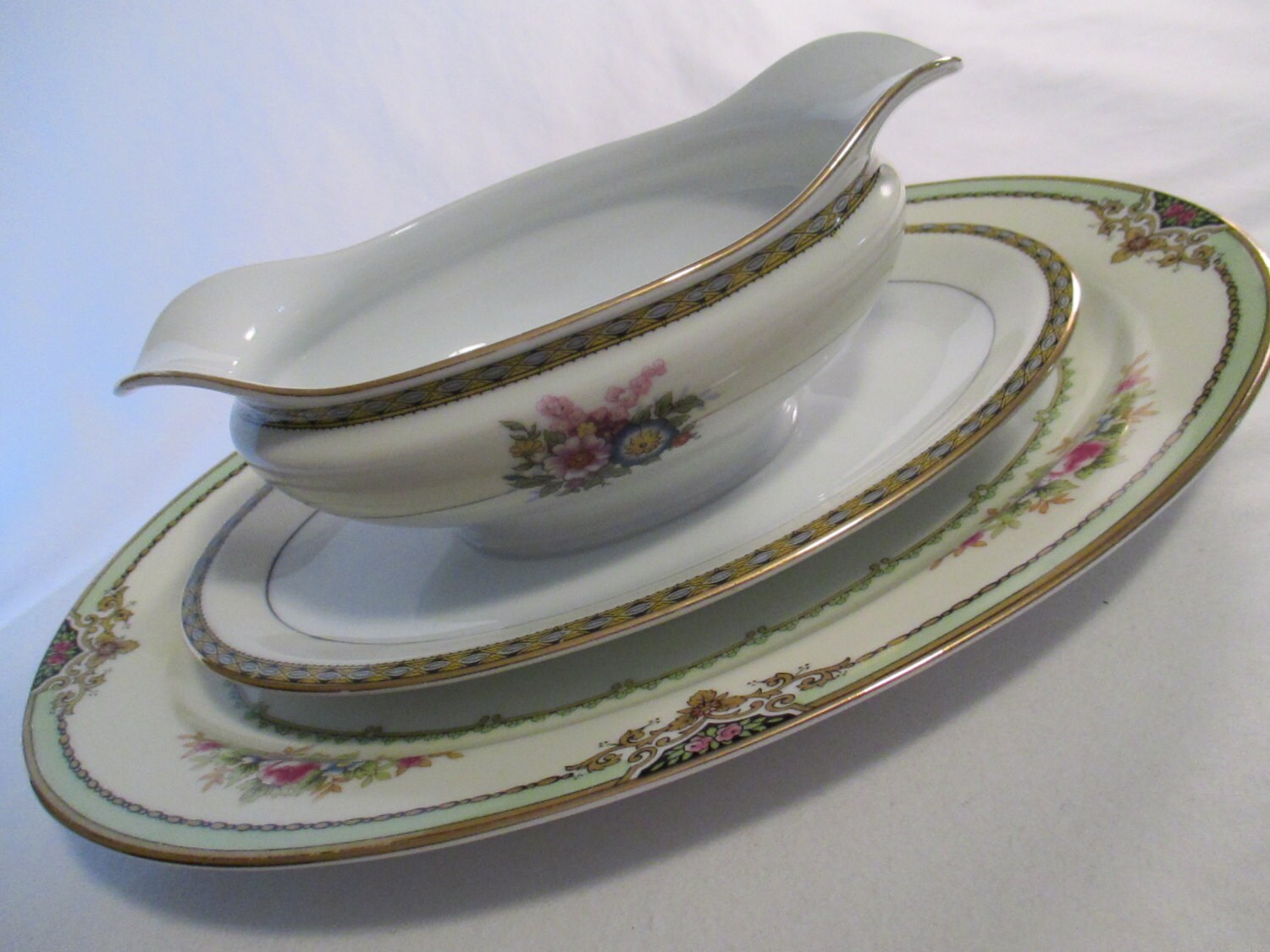 Vintage Mismatched China Serving Dishes Set of by LBFCollections