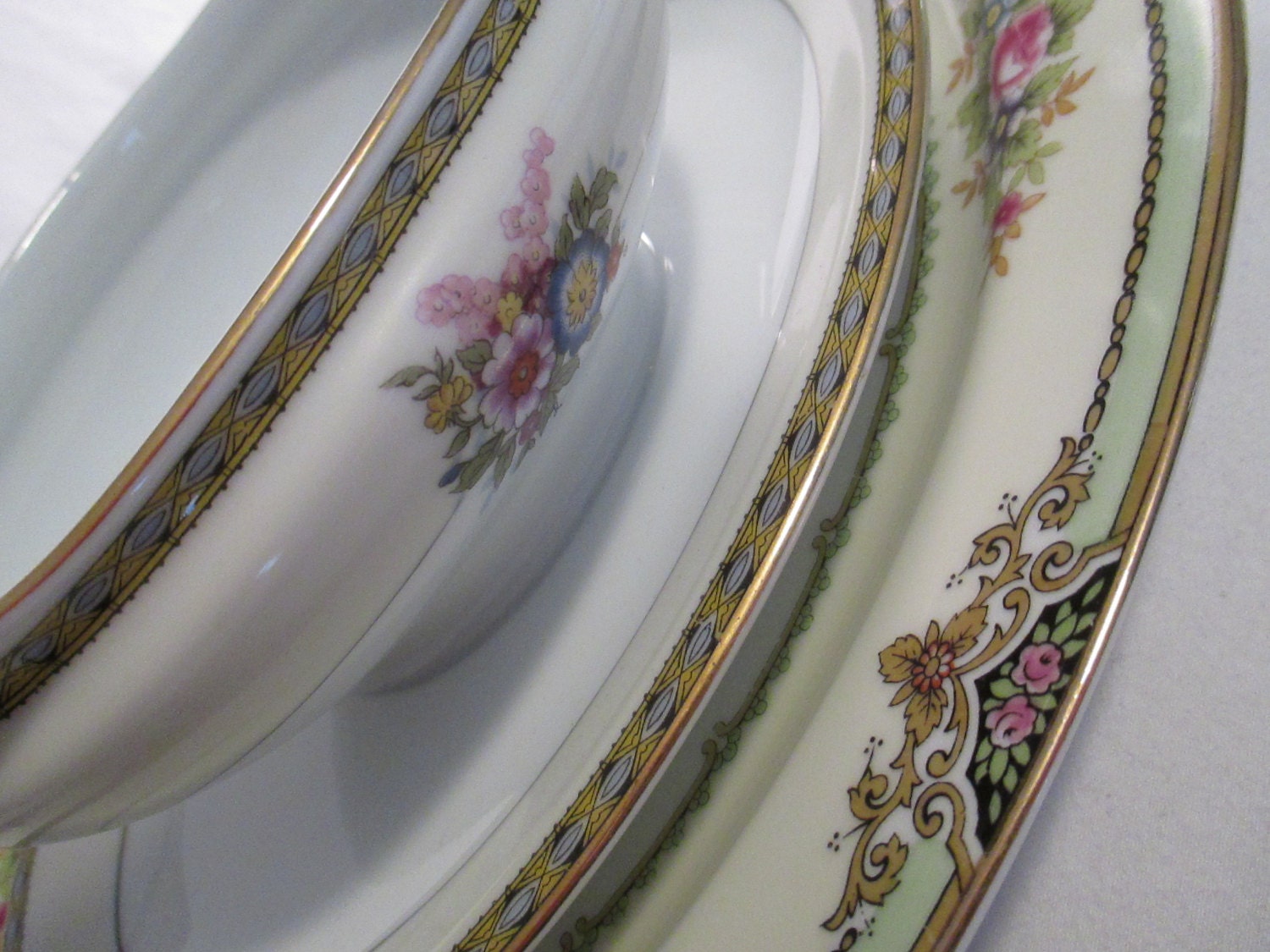 Vintage Mismatched China Serving Dishes Set of by LBFCollections