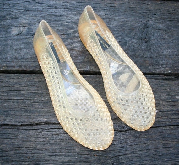 Vintage Jelly Shoe Flats Size 6 Vintage Sandals Messina Brand