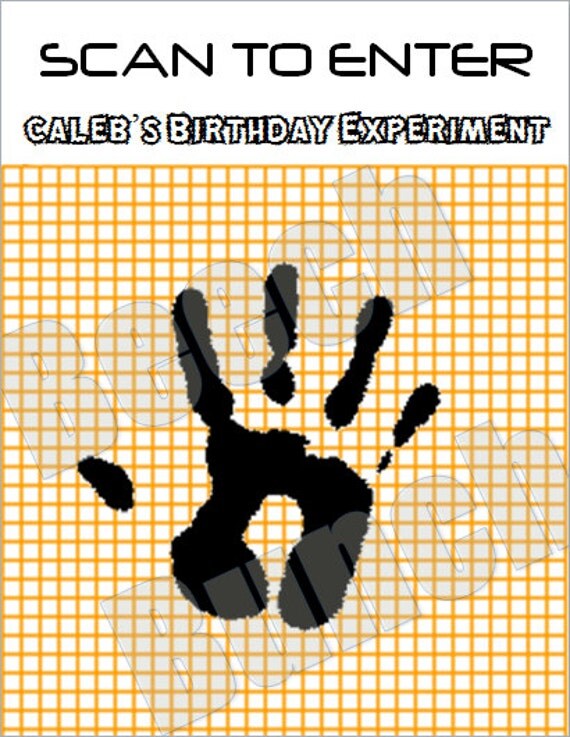 Science Welcome Sign Scan to Enter printable
