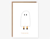 Funny Halloween Card - Cute Ghost Card - Halloween Greeting Card Il_170x135