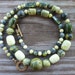 Bead Necklace - Yellow 'Turquoise', Multi-Serpentine, Magnetite, and Peridot New 'Jade' Natural Gemstones/Stones - 'Sunshine in the Woods'