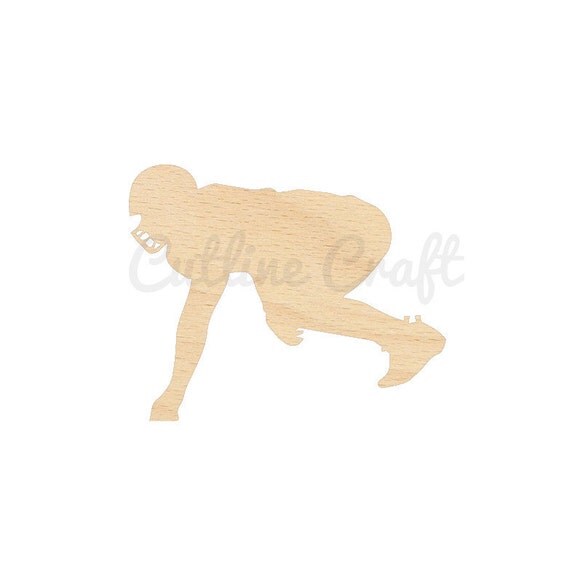 Football Player Cutout 893 Shapes Crafts Gift Tags by CutLineCraft