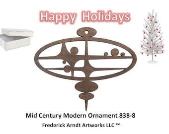 838-8 Mid Century Modern Christmas Ornament