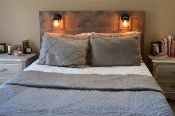 Built In Headboard wood rustic headboard with black built in lighting-cordoba Built In Headboard wood rustic headboard with black built in lighting-cordoba