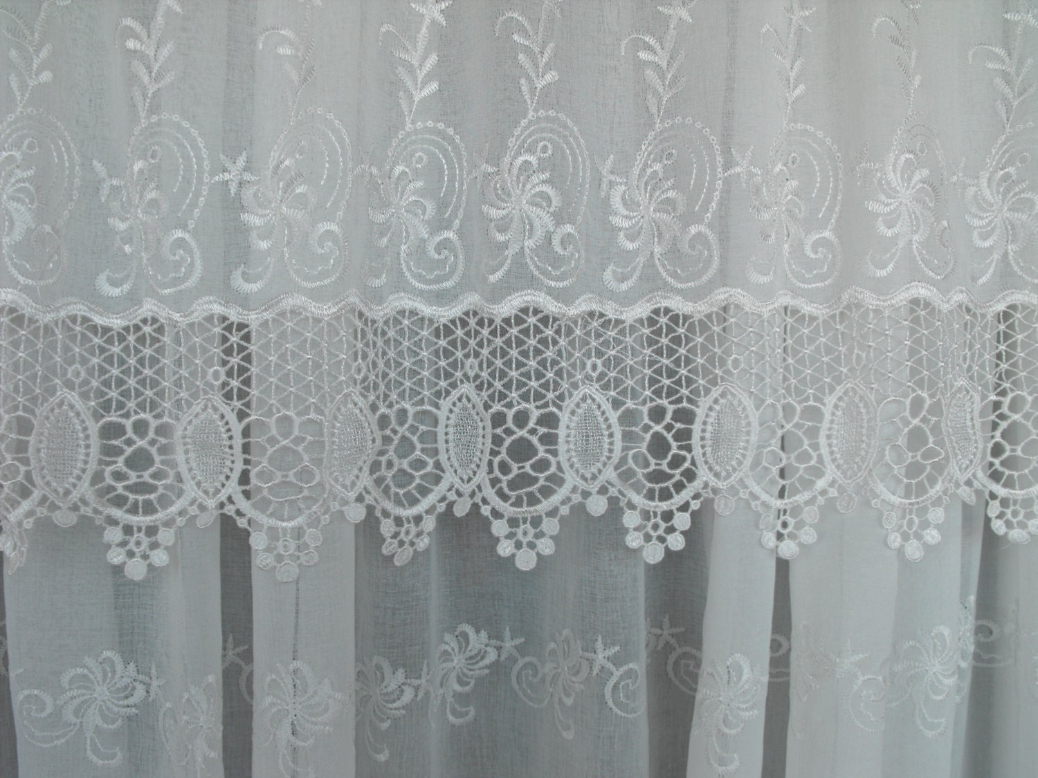 Antique Lace 3 piece sets Lace sheer curtains lace curtains