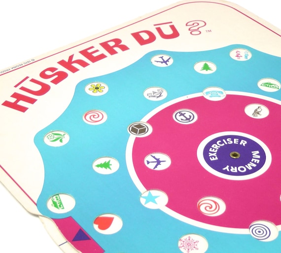 Vintage 1970 Husker Du Game Board Great for Display