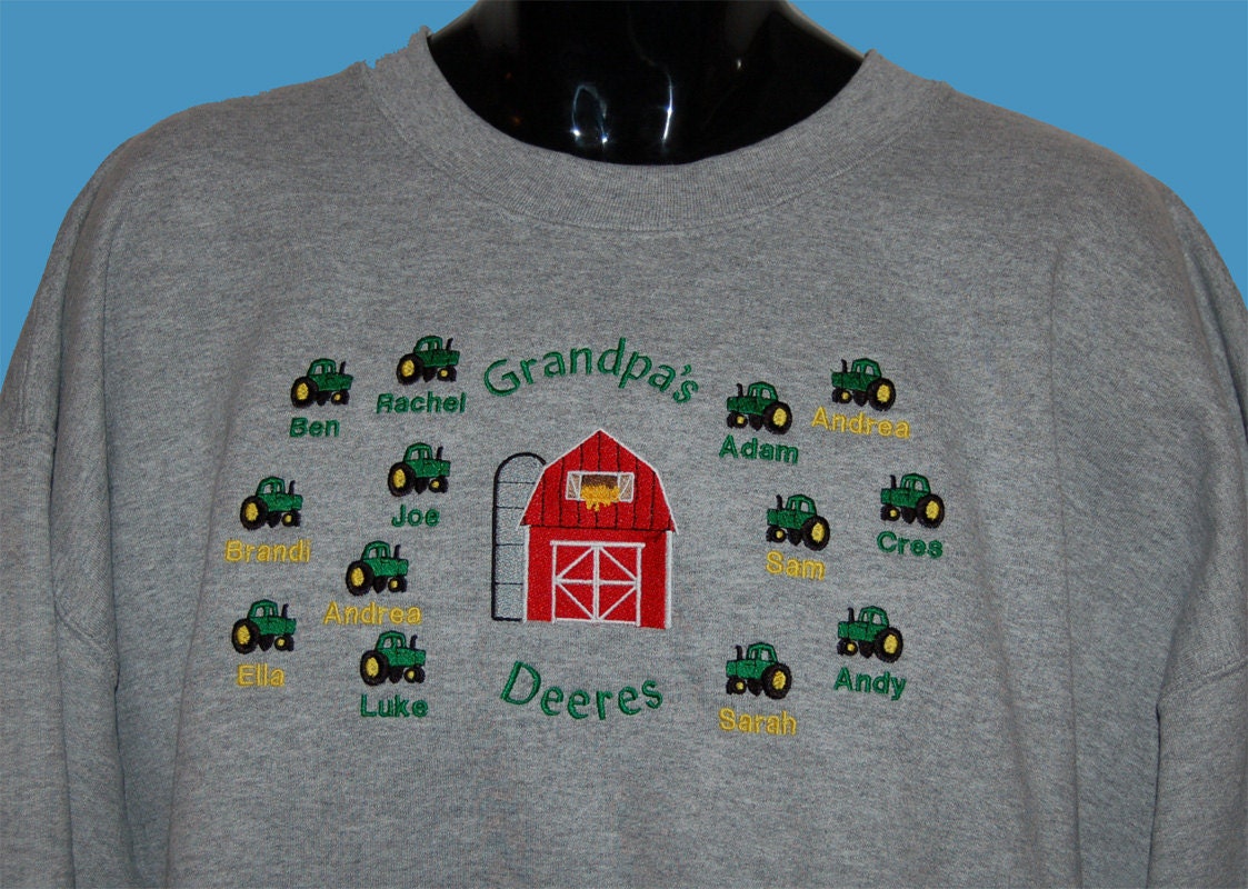 Personalized Grandpa Sweatshirt Grandpa's by EmbroideryStation1