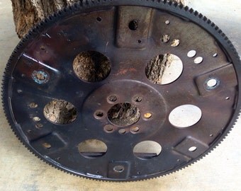 Industrial wall hanging / large gear / industrial decor
