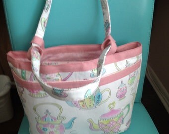 Teatime Knitting Project Bag/Tote
