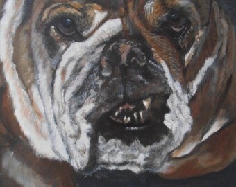 Popular items for Bulldog painting on Etsy