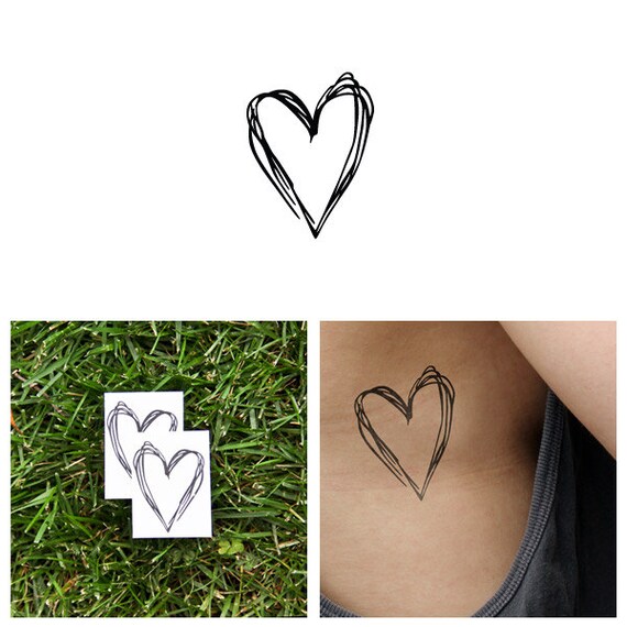 Heart's a Mess Temporary Tattoo Set of 2