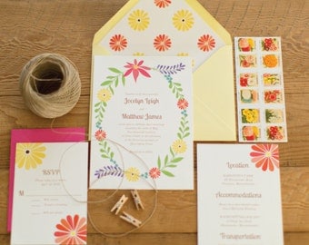 Splendid Wildflower Invitation Suite SAMPLE PACK