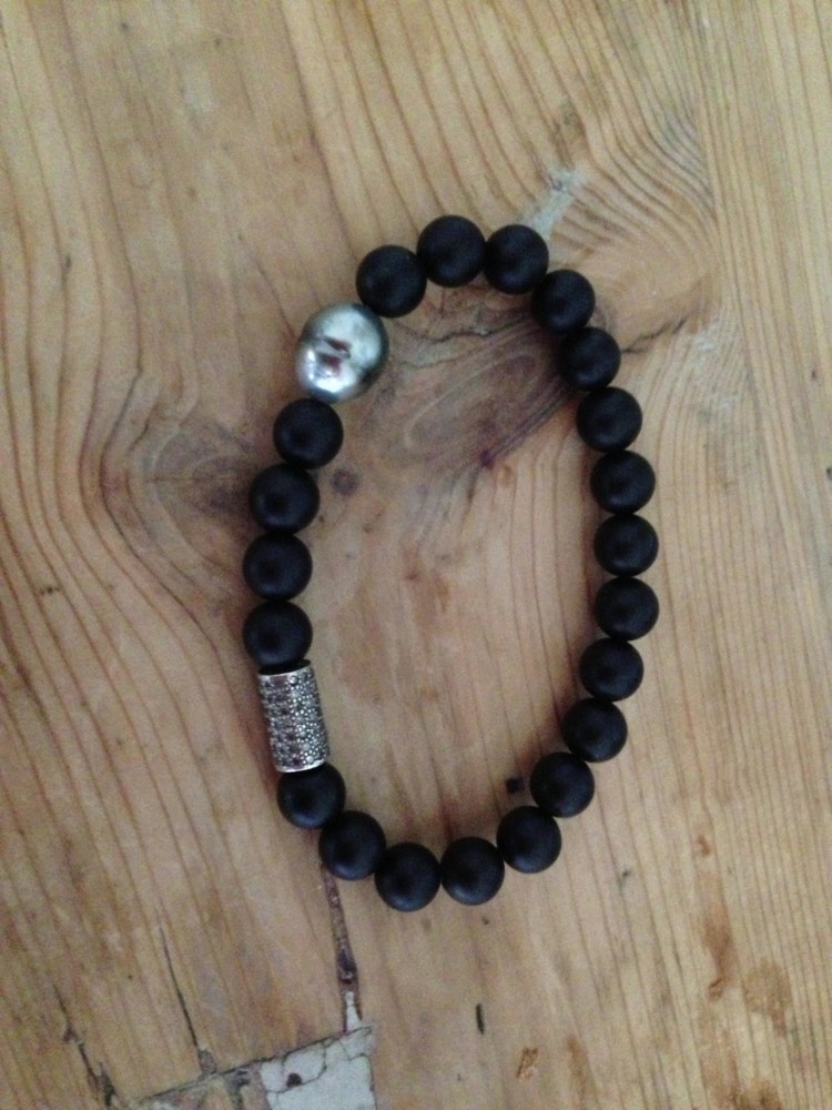 Real pave diamond spacer bracelet with 11mm by LoveandLustbySVS