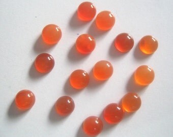 Lot Of 15 Piece AAA Quality Natural Carnelian 7x7 MM Round Cabochon Loose Gemstone