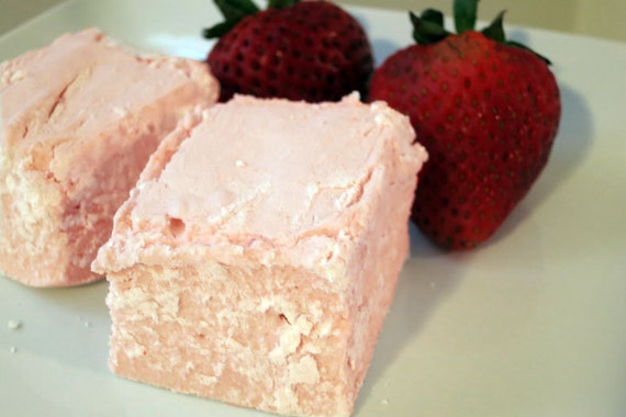 Strawberry Marshmallows   1 dozen Gourmet homemade marshmallows  homemade marshmallows for toasting