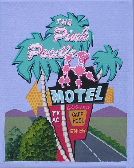 Mid Century Modern Eames Retro Limited Edition Print from Original Do Wop Motel Sign