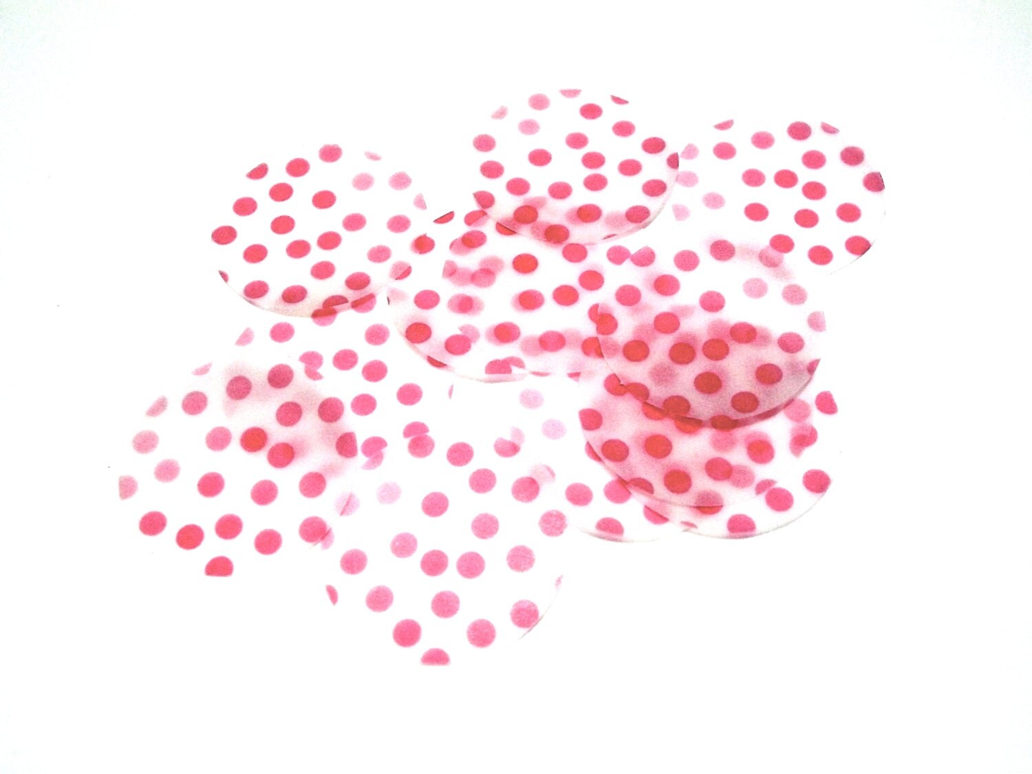 Pink Polka Dot Vellum Die Cut Confetti by YoursTrulyDesignsCo
