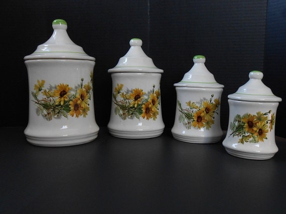 Sunflower Canister Set Kitchen Canisters