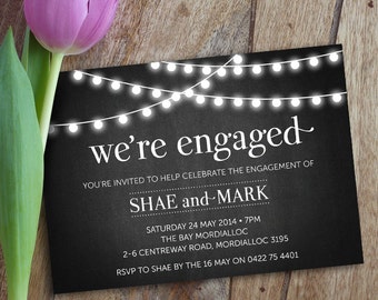 Engagement Party Invitation, Engagement Party Invite, Engagement Dinner, DIY Printable
