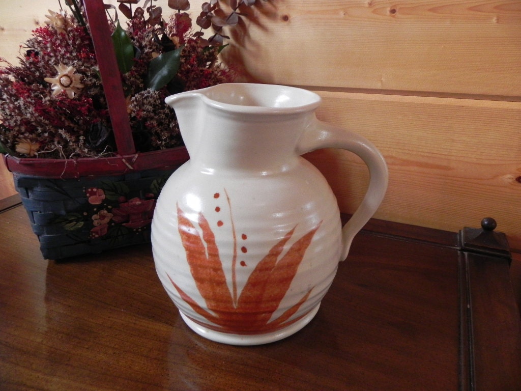 Large Off White Clay Milk Pitcher Vase Haute Juice