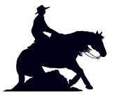 Items similar to Cutting Reining Reiner Horse Decal Sticker - original ...