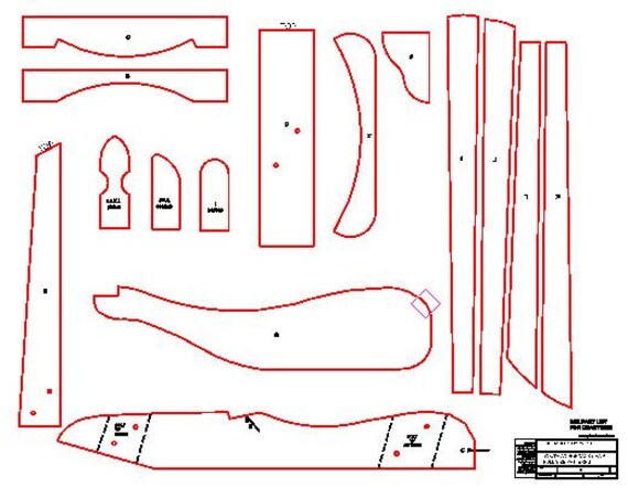 Youth Size Adirondack Chair Plans DXF files for CNC machines