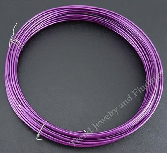 Purple Aluminum Wire 15 gauge thick 10 meters long roll