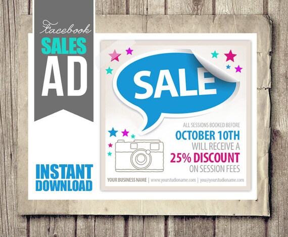 Business Sales Ad For Facebook Sale Discount Advertisement Facebook Newsfeed Facebook Business For Sale Ad Template