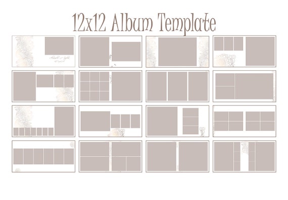 Items similar to Instant Download 12x12 Square Album InDesign Template ...