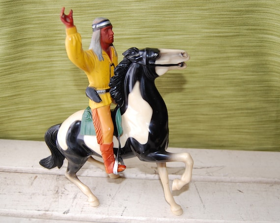 COCHISE with horse and saddle Hartland Plastics Vintage Toy