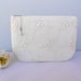 Bridal Iivory Lace and linen Purse, Wedding Bridesmaid Clutch, Zipper closure,Choose your color,small purse bag