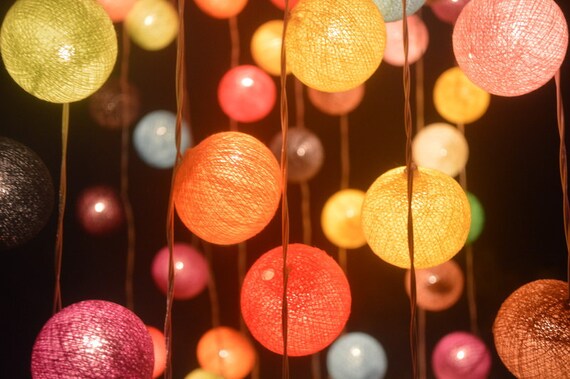 Funny Mixed Hanging Ball String Lights for by LoveStringLights