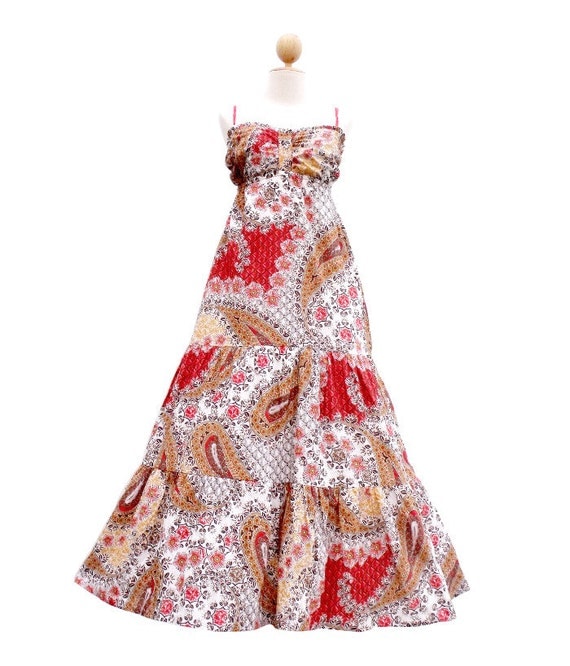 Items similar to Maxi Dress, Floral Gypsy Dress for Bohemian Clothing ...