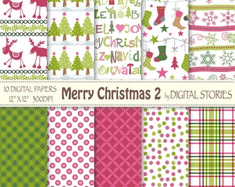 Christmas Digital Paper: CHRISTMAS GOLD Scrapbook