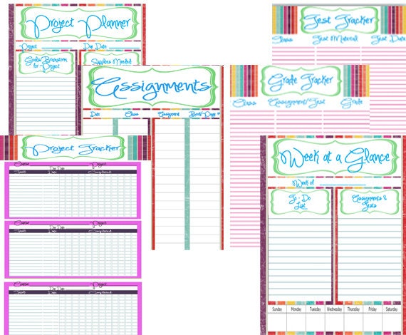 50% OFF Student Planner Pack Instant and Editable Student