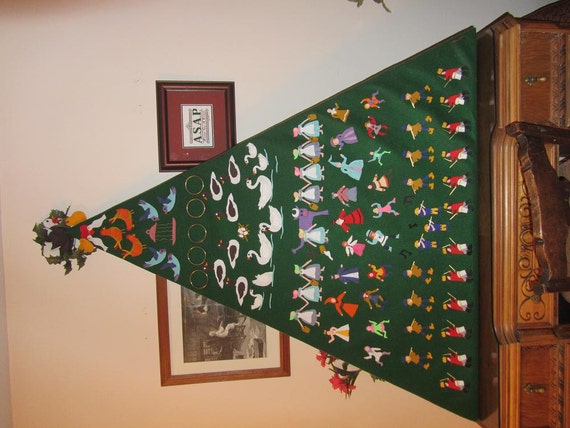 Items similar to 12 Days of Christmas Felt Christmas 