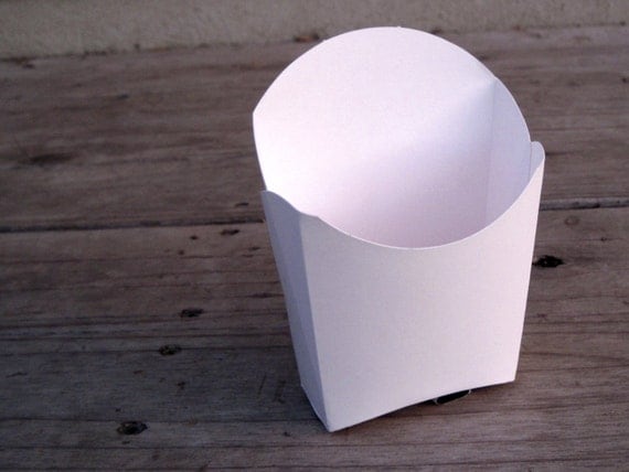12 - White French Fry Boxes - Popcorn Box - Treat Box - Favor Box - Il_570xn