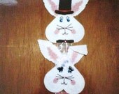 Easter Bunny Wall Hanging Plastic Canvas Needlepoint