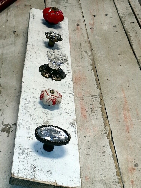 Knob Necklace Holder...Mismatched Knobs. ..Knob by ShabbyWorks