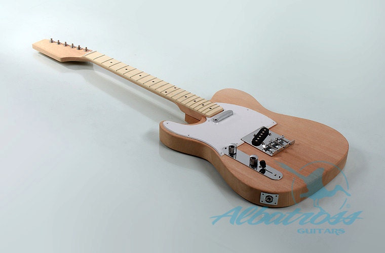 DIY Left Handed Guitar Kit Bolt On Neck Solid Mahogany Body