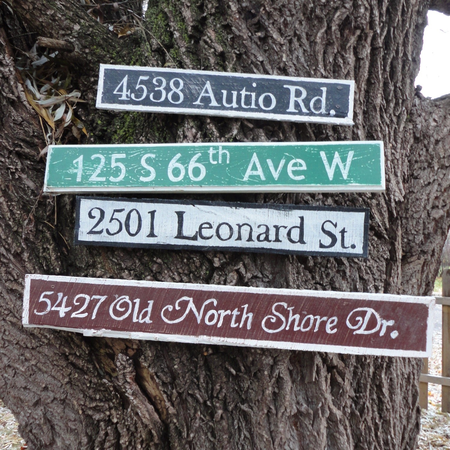 Custom Distressed Wooden Street Sign 3 Pack