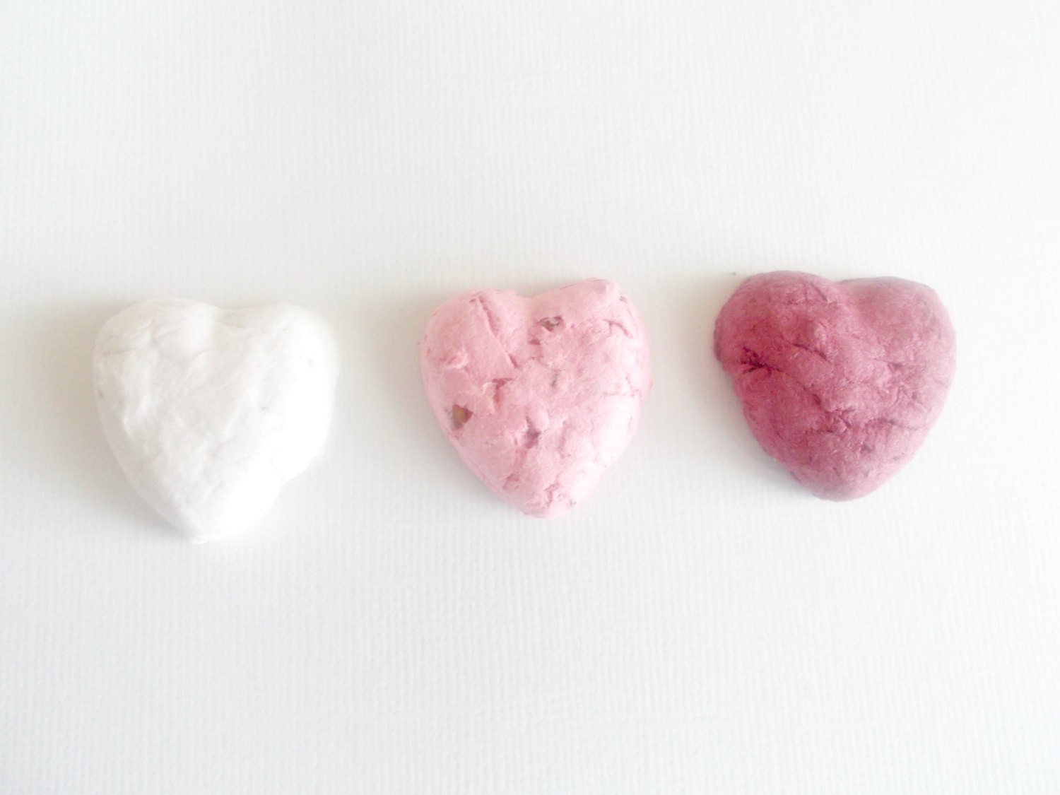 50 Pink Ombre Heart Shaped Seed Bombs - Plantable Paper Embedded With Flower Seeds - Toss and Grow!