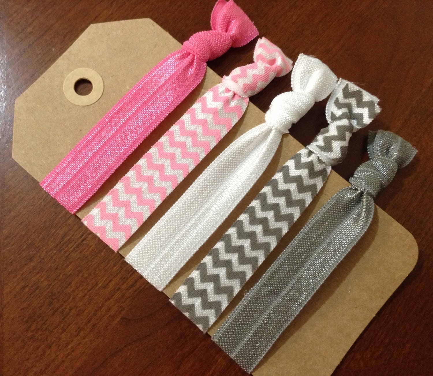5 pieces Set Elastic Hair Ties by AccesoriesSupplies on Etsy