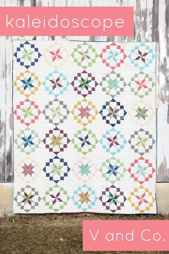 Download Items similar to Kaleidoscope Quilt Pattern by V and Co ...