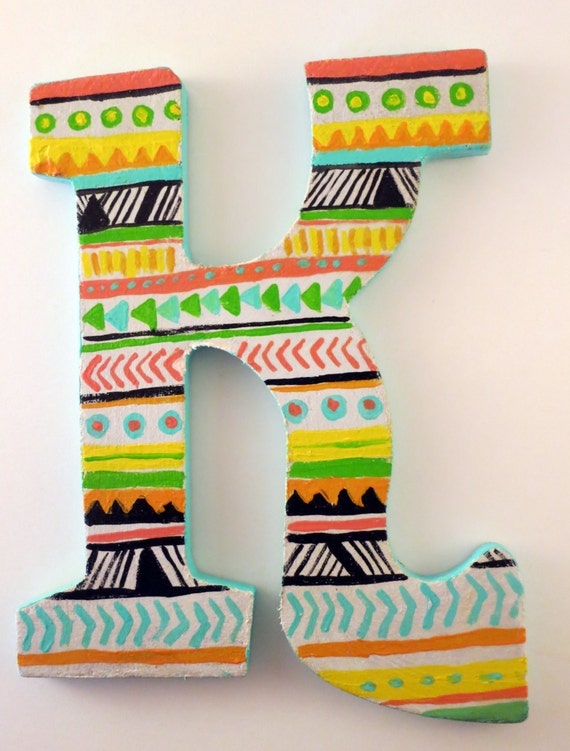 items similar to tribal print letters greek and english