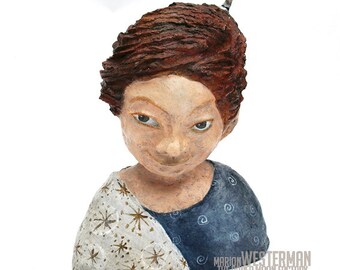 Paper mache sculpture Sanne
